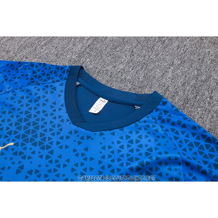 Chandal del Olympique Marsella 23-24 Manga Corta Azul - Pantalon Corto